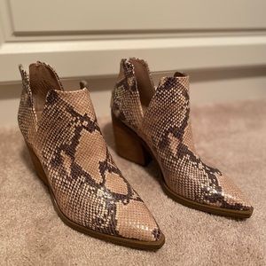 Vince Camino snakeskin booties
